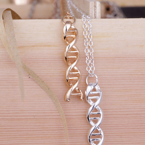 POP DNA Structure Double Helix Lab Science Geek Chain Necklace Pendant Biology