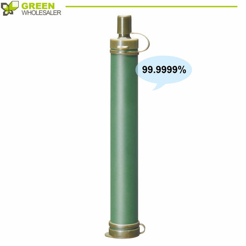 Life Emergency Water Filter Straw Outdoor Purification Army Green